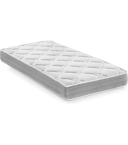 Rete Letto Con Doghe Legno - Struttura Acciaio 80x180 Cm, Gambe 32 Cm Con Ruote