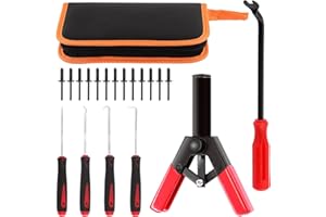 Swpeet 46Pcs Poly Rivet Gun Set, Rivet Removal Tool Multifunctional Rivet Tool per Tutti i Riveti in Plastica Rimozione Sicura di Clip in Metallo O Plastica