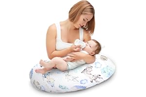 Totsy Baby Almohada para Dormir de Lado 190 cm - Algodón Almohada Larga para abrazar Almohada Cuerpo Entero Almohada piernas Dormir de Lado Erizo