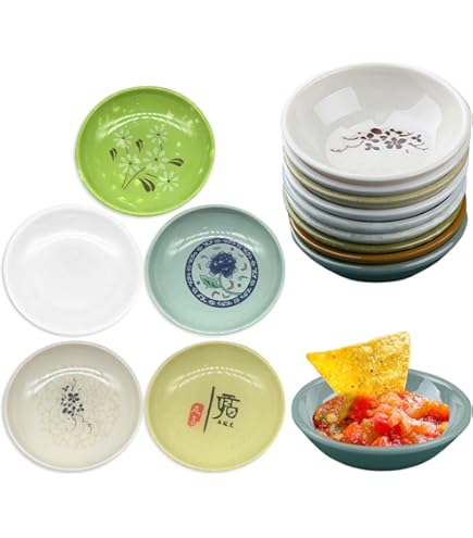 Set 6 Ciotole Quadrate Ceramica 85g - Blu E Bianco Per Salse, Ketchup E Condimenti - Foto 9