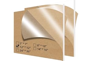 Langaelex 2 Lastre Plexiglass 30x30cm (Spessore 3mm) Lastre Metacrilato Trasparente per Cornice per Foto, Visualizzazione di Progetti, Pittura (12 * 12 pollici)