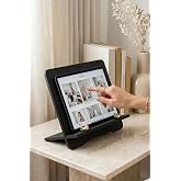 Siyah Ahşap Kitap &amp; Tablet Standı &ndash; Kuş Detaylı
