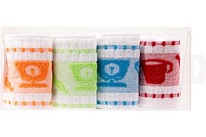 BOSKIMO Strofinacci Cucina Cotone Premium – Set da 4 Canovacci Assorbenti in Spugna e Microfibra – Asciugapiatti di Alta Qualità – Prodotto in Portogallo