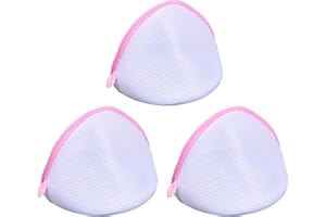 Koboko BH Wäschenetz für Waschmaschine, Wiederverwendbare Wäschenetz Mit Reißverschluss, Waschbeutel für Kleidung, Unterwäsche (3 Stück, Rosa)