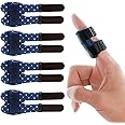 Hasny Finger Splint - 4pcs Breathable Thumb Splint Trigger Finger Splint for broken finger Straightening Arthritis Finger Brace Finger Splints for Thumb Middle Ring Index Pinky Finger (Blue)