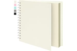 Vienrose Scrapbooking Album (20.5 x 20.5 cm) Photo Album, Travel Album with Textured Paper Cover, Ideal for Weddings, Children, Family, Graduations (20 Sheets/40 Pages, Beige)