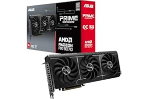 ASUS Prime Radeon RX 9070 OC Edition, Tarjeta gráfica (PCIe 5.0, HDMI/DP 2.1, diseño de 2,5 Ranuras, Ventiladores axial-Tech, rodamientos de Ventilador de Doble Bola, BIOS Doble, GPU Guard)