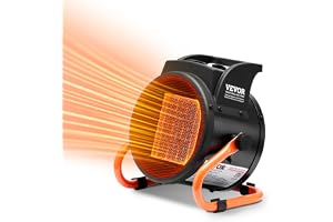VEVOR PTC-växthusvärmare 2 000 W, bärbar elektrisk odlingstältsuppvärmning, 3-växlad, överhettningsskydd, snabb uppvärmning f