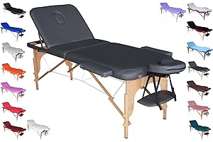 FLOREO POLIRONESHOP VENERE Lit portable et pliable professionnel pour massages, soins esthétiques, physiothérapie, épilation, manucure et pédicure