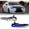 HCMOTIONZ Day Running Light sequential DRL Fit For 2013-2016 Lexus IS200t IS300 IS350 F-sport 2013-2016 Animation start up with blue……