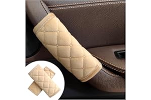 JNNJ 2 Pezzi Copri Maniglia per Portiera Auto, Copertura Protettiva per Maniglia Interna Portiera, Auto Interno Coperture Corrimano Porte, Auto Maniglia Bracciolo Morbido Peluche Protettore(Beige)