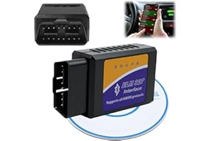 QKHCABLE OBD2 Bluetooth Scanner Code Reader Reset for Android Windows - Car Diagnostic Tool for Engine Light Check, Compatible with Torque, OBD Fusion, Car Scanner Apps