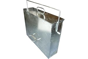 HARDWARE 2 UR DOOR Galvanised Hot and Cold Ash Carrier Box Tidy Metal for Coal Wood Fire