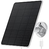 ZMOPO 6W Solarpanel für Akku Überwachungskamera Aussen, Batteriekamera Outdoor, oder Türklingel und Außenbeleuchtung, IP65 Wa