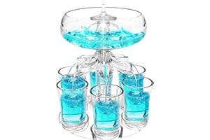 TRANSPLANT Distributore di bevande per succhi o liquori con 6 bicchieri da shot - Distributore per Cider Whiskey Cocktail, Distributori di vino per feste e festival (2022 nuovo)