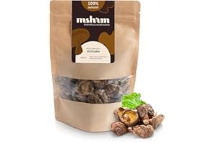 MSHRM Champignons Shiitake séchés 100g - Classe 1 - Champignons séchés durables de la plus haute qualité pour cuisiner et manger - Shitake séchés - Champignons chinois
