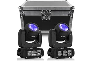 FODEXAZY Pack de 2 Unidades 100W Cabeza Movil Luces LED RGBW dmx512 DJ Luz Discoteca con Flycase Flightcase alemán inventario