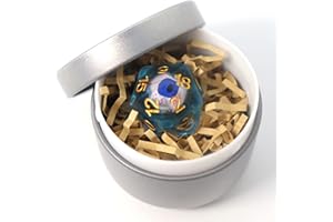 Byhoo DND Dice con Caja de Metal, Byhoo Red Eye D20 Dungeons and Dragons Dice, DND Bloodshot Eyeball Dice con Caja Set