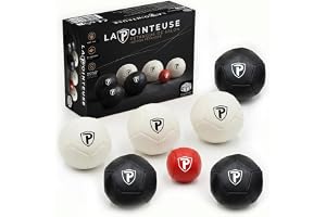 LA POINTEUSE – Indoor Petanque Game – 6 Balls, 1 Jack, 1 Carry Bag – New Version with Reinforced Stitching – For Kids and Adu