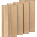 Jaxguom 4 Panneaux Acoustiques Bois 120x60 cm, Chêne Naturel/Gris | Panneau mural à tasseaux MDF sur feutre PET, 21 mm : améliore l’acoustique et aide à réduire écho et réverbération
