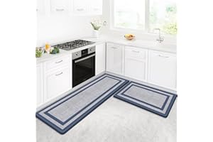 LuxStep Kitchen Mat [2 PCS] 0.47 inch Rugs Classic Blue