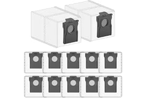 (12 Stycken) Dammsugarpåsar för Dreame L10s Ultra Gen 2, L10s Ultra, L40 Ultra, L50 Ultra, X30/X40/X50 Ultra, X40/X50 Ultra Complete, Mova E30 / V50 / E40 / Z50 Ultra dammsugare, reservpåsar,tillbehör