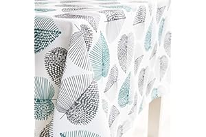 X-Labor Tischdecke Eckig Abwaschbar Oxford Stoff Wasserdicht Pflegeleicht Tischdeko für Garten Zimmer Mint 140 x 180 cm