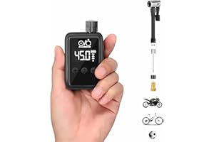 OAXYS Mini Bomba Bicicleta Portatil y Electrica con Bateria Super Ligera y Ultra Pequeña - Mini Inflador de Ciclismo para Bicicletas Mountain Bike - Airpump
