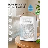 Blic BWFN10 Beyaz Sulu Fan Masa &Uuml;st&uuml; Mini Klima Vantilat&ouml;r Nemlendiricili Soğutucu Fan 600ML