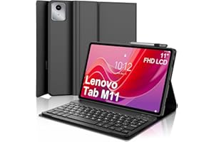 SENGBIRCH Funda con Teclado para Lenovo Tab M11 (2024) 11" (TB330FU / TB330XU) - Teclado Español Ñ Bluetooth Inalámbrico Extraíble para Tablet Lenovo TabM11 (2024) 11", Negro