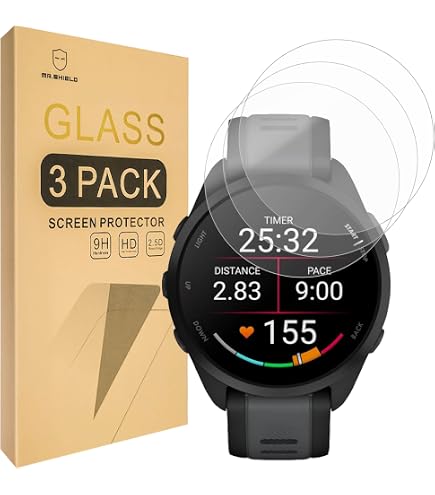 BROTECT AirGlass Panzerfolie (3 Stück) Für Garmin Forerunner 645 – 9H Härte, Made In Germany