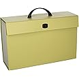 Smead Portable Expanding File Box, 19 Pockets, Blank Tabs, Printed Labels, Latch Closure, Legal Size, Blue (70806)