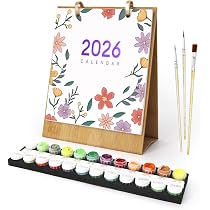 Calendrier 2026 à peindre par numéros pour adultes - Kit peinture DIY avec 12 plantes vertes Calendrier 2026 à peindre par numéros pour adultes - Kit peinture DIY avec 12 plantes vertes