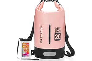 Blackace arteesol Dry Bag Sac à Dos étanche avec Double bandoulière 5L/10L/20L/30L - Sac à Dos pour Natation, Kayak, Bateau, pêche, Voyage, Cyclisme, Plage