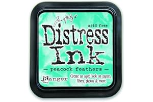 Rangers Ranger Tim Holtz Distress Peacock Feathers-Almohadilla de Tinta, Color Turquesa, Azul, One Size