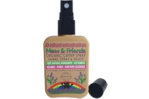 Mew & Friends Catnip Spray per gatti, prodotto nel Regno Unito, 100% naturale e biologico, prodotto in modo sostenibile, un giocattolo perfetto per gatti e snack per gatti