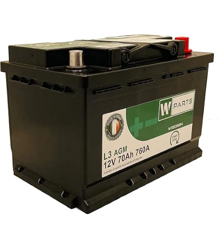 La Casa Della Batteria Batteria Auto AGM Start&Stop 12V 70Ah 760A - L3 VR760 - Tecnologia VRLA, Made In Italy, 27.8x17.5x19cm - 3