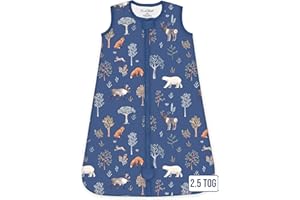 Mama Cheetah Baby Wearable Blanket, Organic Cotton Sleep Bag, Sleeping Sack with 2-Way Zipper