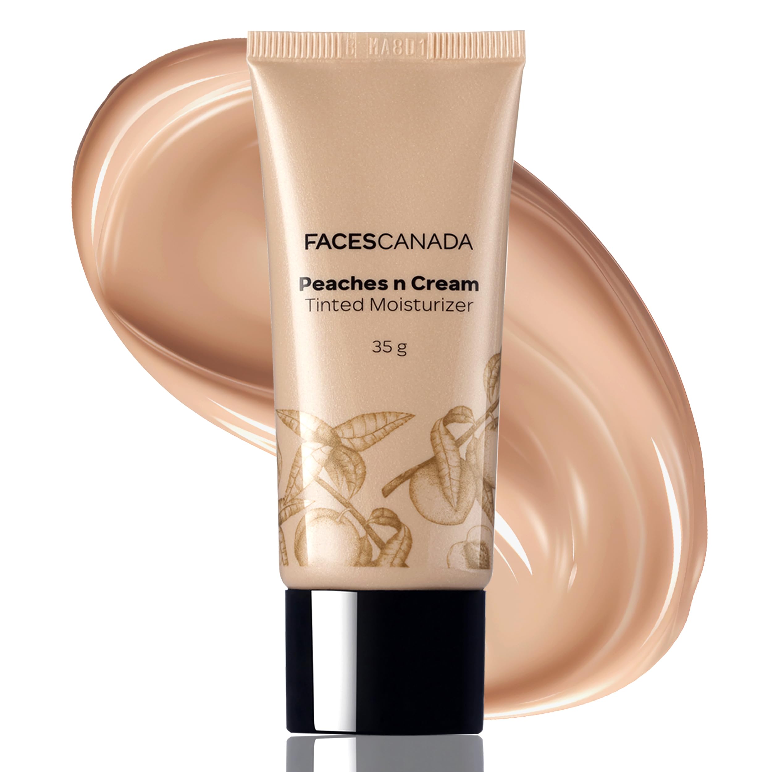 FACES CANADA Peaches N Cream Tinted Moisturizer, 35 g | Soft Peachy, Natural Glow | Lightly Tinted BB Cream | Non Oily Lightw
