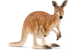 Schleich Wild Life | Kangourou 14756 | Figurines animales fidèles aux détails | Jouet de Zoo | Idée Cadeau pour Filles et garçons | Décoration d’Anniversaire | Figurine dès 3 Ans | 12 x 4 x 7 cm