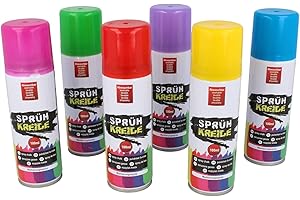 CEPEWA Lot de 6 craies de pulvérisation env. 100 ml Couleurs assorties