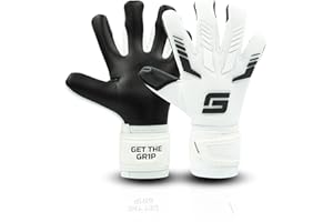 ‎GRIPMODE GRIPMODE Torwarthandschuhe Kinder Junior White 2.0 - Torhüter Handschuhe mit großer Fangfläche - Fußball Torwarthandschuhe mit 3 mm Griptec Latex für zusätzlichen Grip - Größe 4-6