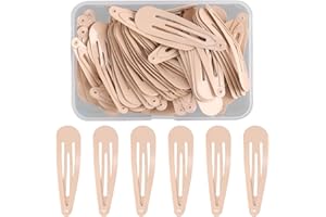 NATUCE 50PCS Pinces à Cheveux Fille, Barrette Noir, Enfant Épingle à Cheveux, Femme Barrettes à Cheveux en Métal, Snap Barettes BB, Accessoires de Cheveux, Barettes des Cheveux pour Fille (Brun clair)
