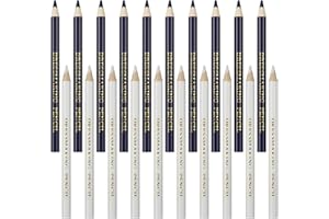 saerryor 20 Pcs Sewing Fabric Pencils, 2 Colors Water Soluble Fabric Markers for Sewing Tracing Chalk Tailoring Quilting Dressmakers Embroidery DIY Projects