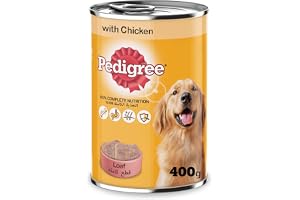Pedigree Dog Food, Chicken in Loaf Flavour Dog Food Wet, 400g, Complete & Balanced Dog Wet Food For Adult Dogs