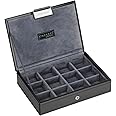 Stackers - Men's Executive Black Mini Lidded with Grey Velvet Finish Lining