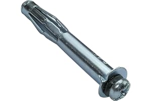 AERZETIX - Juego de 25 - Tacos de expansión Ø12x80mm - para placas de yeso cuerpo hueco - con tornillo M6x87mm - fijación en tabique seco - C49951