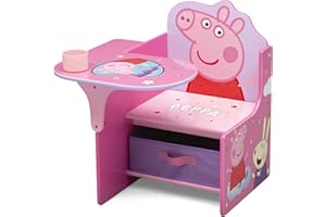 Delta Children Chair Desk with Storage Bin - Ideal for Arts & Crafts, Snack Time, Homeschooling, Homework & More, Peppa Pig