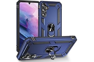 Fetrim Funda para Galaxy A34 5G, Carcasa Shock Absorción de con Anillo de rotación Soporte para Samsung Galaxy A34 5G Azul Marino