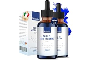 Detox Organica Blu di metilene con pipetta 100 ml x2 - Soluzione all'1% - Alta Purezza methylene blue - Versatilità d'Uso - Testato in Germania